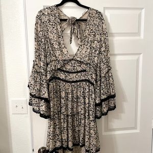 Free People open back floral dress